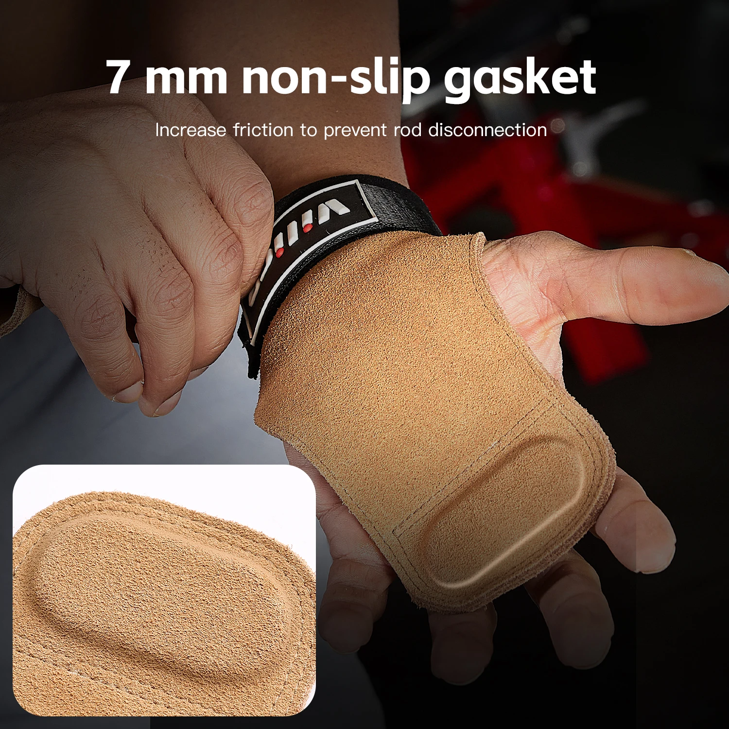 2Pcs Gym Gloves Fitness Hand Palm Protection Equipment Anti Slip Wear-resistant Wrist Protection Hard Pull Grip Strength Gloves