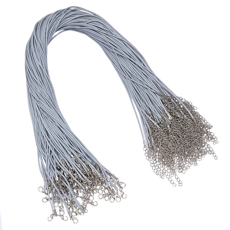 Vibrant Multicolor Waxed Leather Cord Necklace Set - 15-Piece DIY Jewelry Accessory Collection