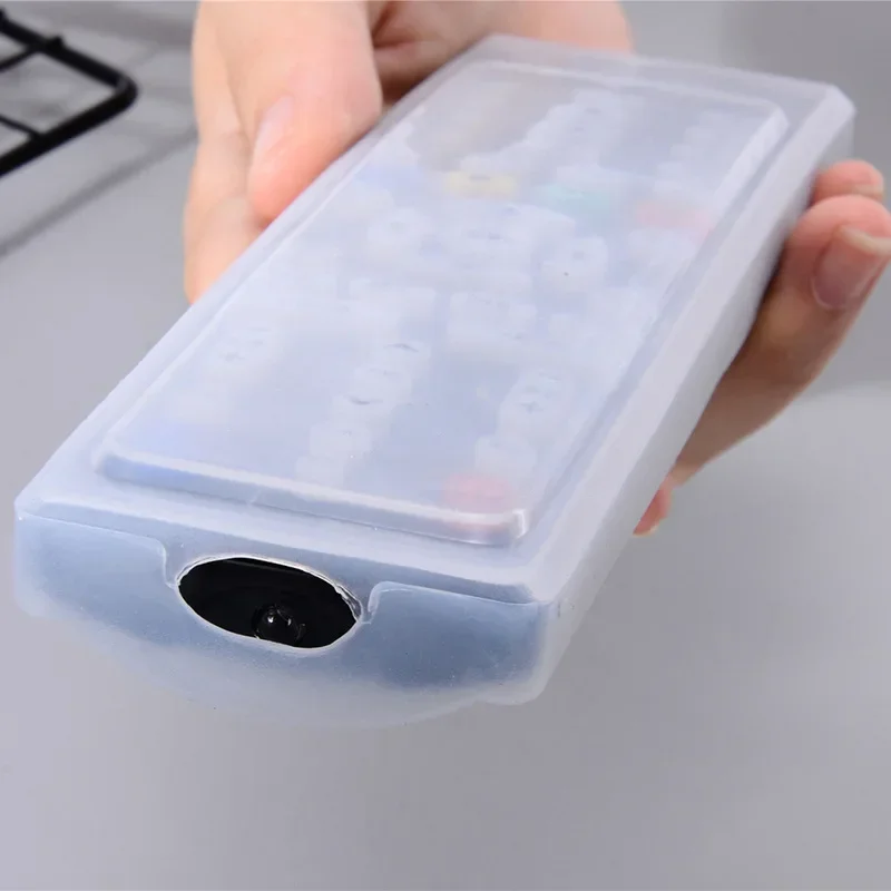 Anti-fall Transparent Silicone Remote Control Cover TV Air Condition Remote Control Case Holder Dust-proof Cover Protective Case