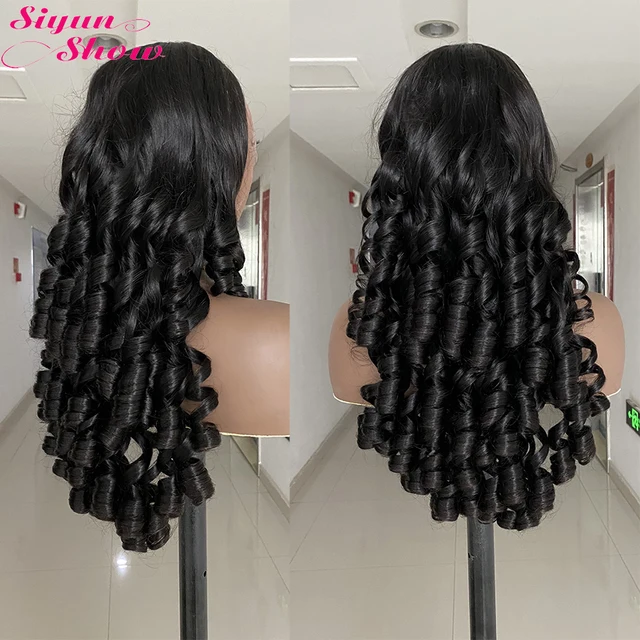 Perruque frontale bouclée rebondissante Fummi Double tirage cheveux bruts 13X4 HD perruques de dentelle 100% perruques de cheveux humains pour les femmes 5X5 HD perruque de fermeture de dentelle 1