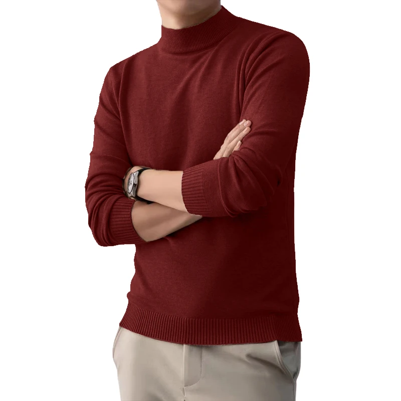 Animal Game Mens Casual Turtle Neck Knitted Sweaters Long Sleeve Thermal Men's Cold Blouse Pullover Luxury Sweaters for Men