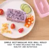 DIY Sushi Mold Maker New Food Press Non Stick Rectangular Triangle Sushi Kit Japanese Tools Kitchen Bento Onigiri Rice Ball Set 6