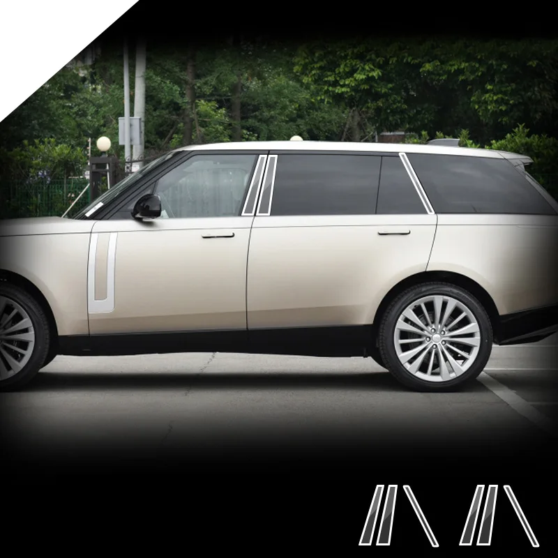 

For Land Rover Range Rover 2023 TPU Transparent Protect Film Exterior Windows BC Center Pillar Strip Car Sticker Car Accessories