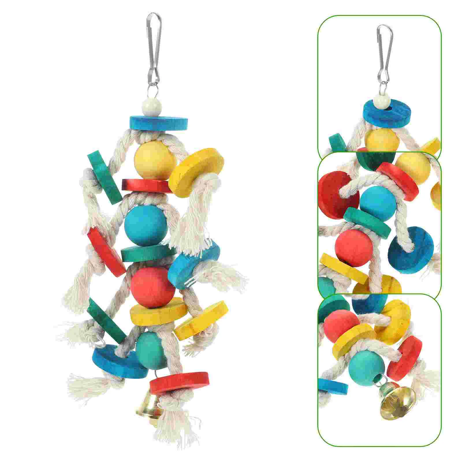 

Bird Hanging Toy Cage Bite Parrot Chewing Toys The Birdcage Biting Wooden Teething