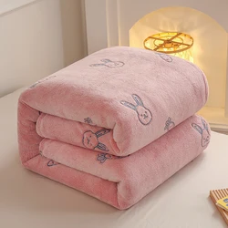 Winter Warm Bed Sheets Skin-friendly Fleece Bedspread Sofa Blanket Flannel Throw Quilted Coverlet Bed Flat Sheet Couch Bedding