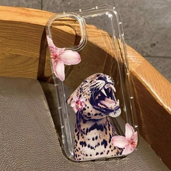 Plum Blossom Vicious Tiger Print Clear Phone Case Cover - Galaxy S20 FE (1)