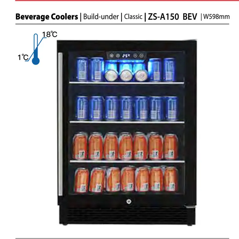 150L Wine Cellar Square Thermoelectric Wine Cooler Save Power Softdrinks Rapid Beverage Chiller Cooler