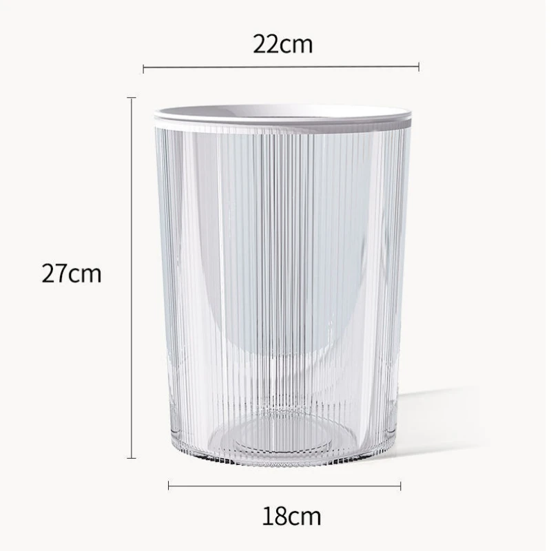 Simple Trash Can, Pressure Ring Trash Bin, Plastic Garbage Bin, Kitchen  Waste Basket, Large Capacity Dustbin For Living Room Bedroom Bathroom  Kitchen - Temu