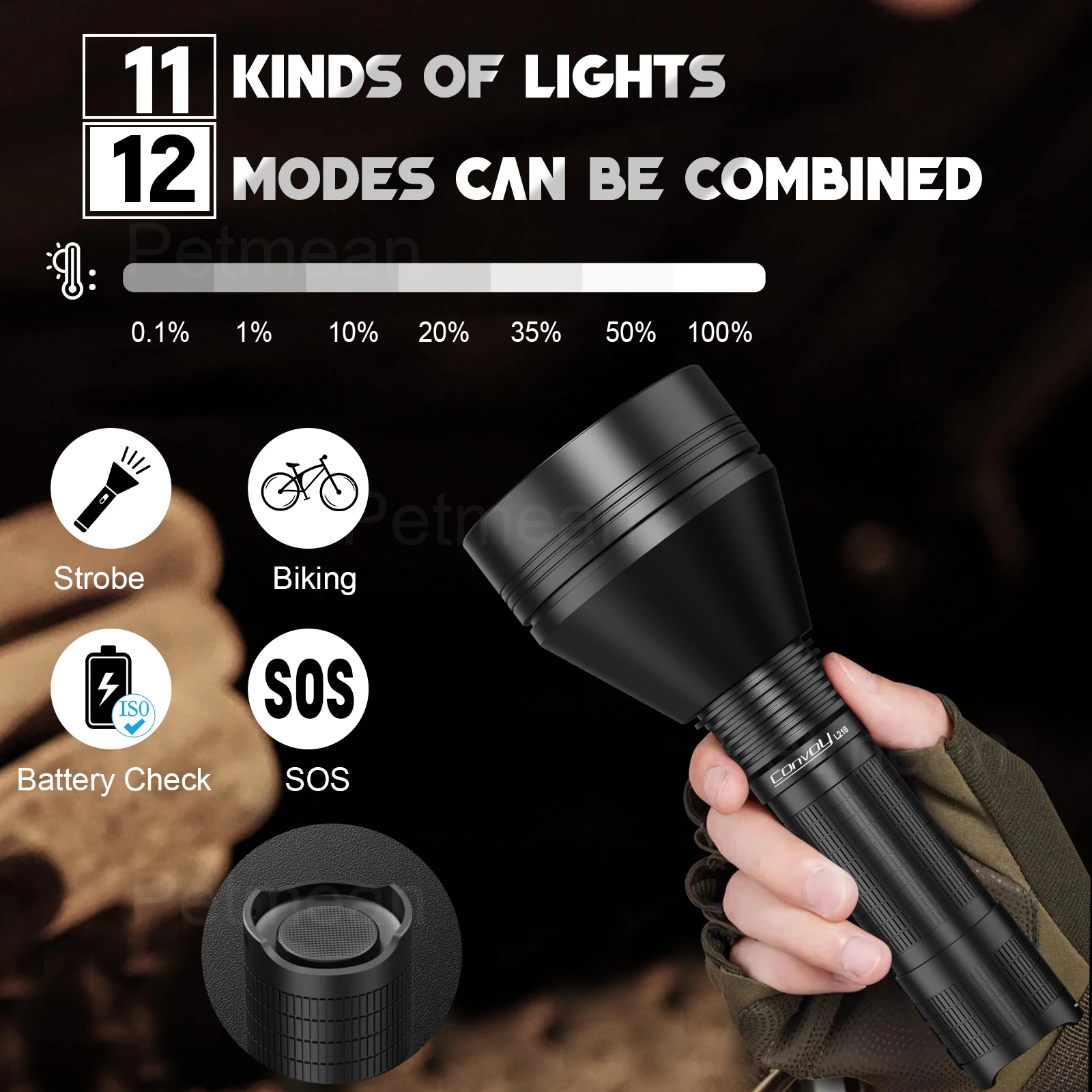 Convoy L21B With Luminus SFT40 6500K LED Flashlight For Outdoor Bicycle Cycling Lighting Hiking Camping Travel Torch Flashlight 2