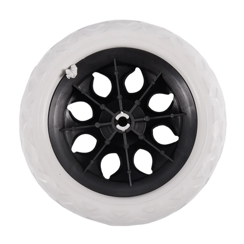 5X Black White Plastic Core Foam Shopping Trolley Cartwheel Casters