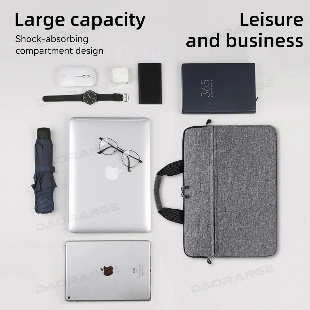 Bolsa para Laptop para Macbook Pro Case para Xiaomi Dell hp Lenovo 13.3 14 15 15.6 Portátil Mensageiro - Imagem 4