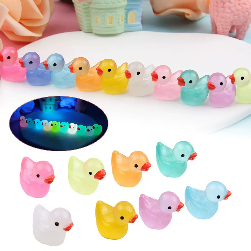 Yellow Duck Ornament Miniature Figures 10/30/50Pcs Tiny Duck Resin Handicraft Micro Landscape Decoration miniature duck figurines miniature ornament ornament crafts miniature figurines resin ornaments resin crafts