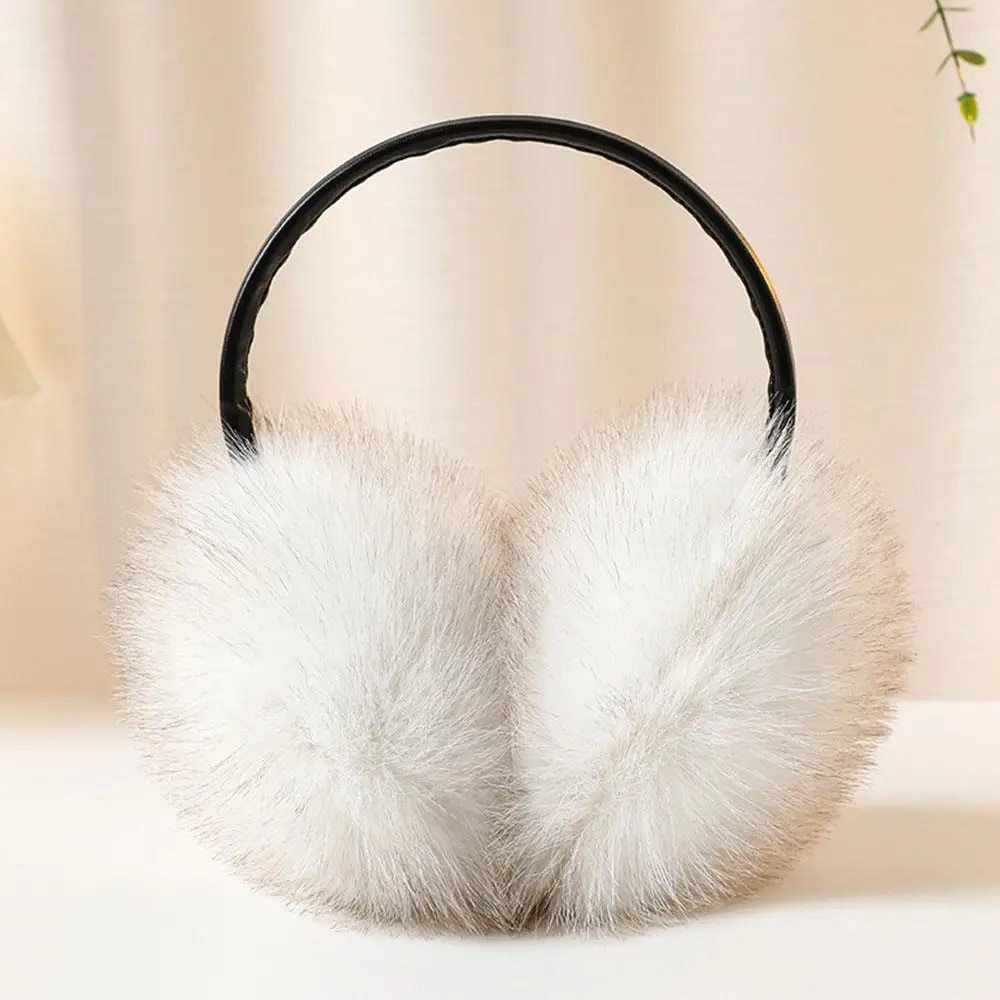 1PC Thicken Soft Plush Ear Warmer Fox Fur Ear Muffs Winter Warm Earmuffs Fashion Ear Cover Outdoor Cold Protection Earflap INS