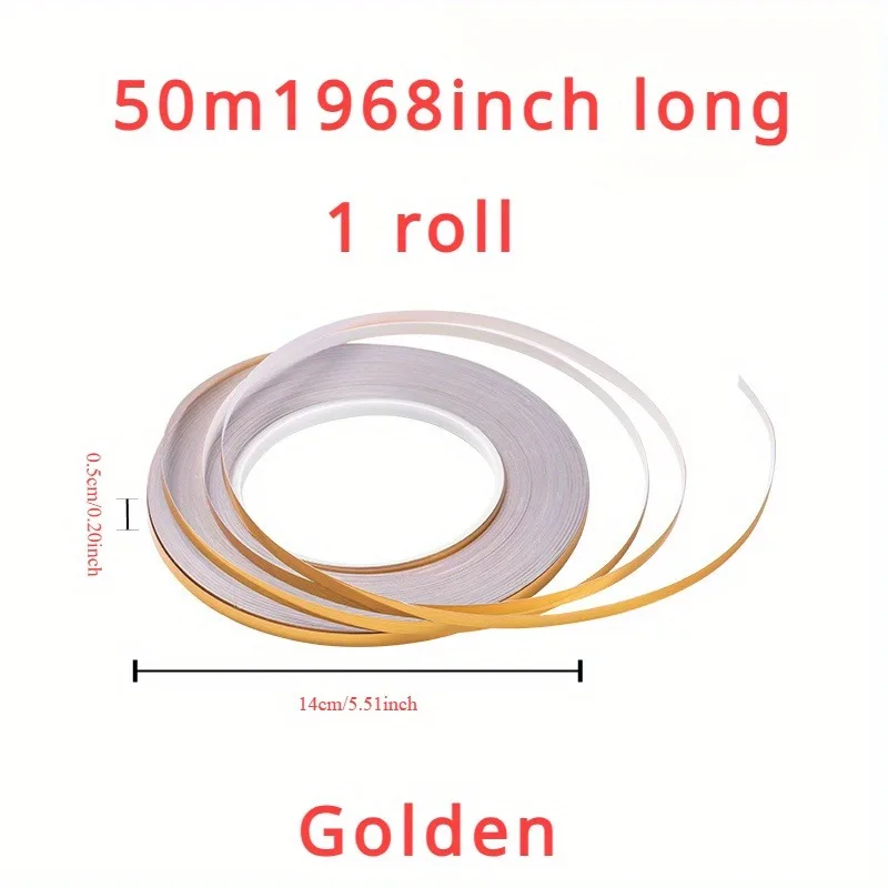 Golden Tape Ceramic Tile Floor Tile Seam Sealing Strip Ceiling Plaster Line Beauty Edge Line Self-adhesive Cabinet Door Closet