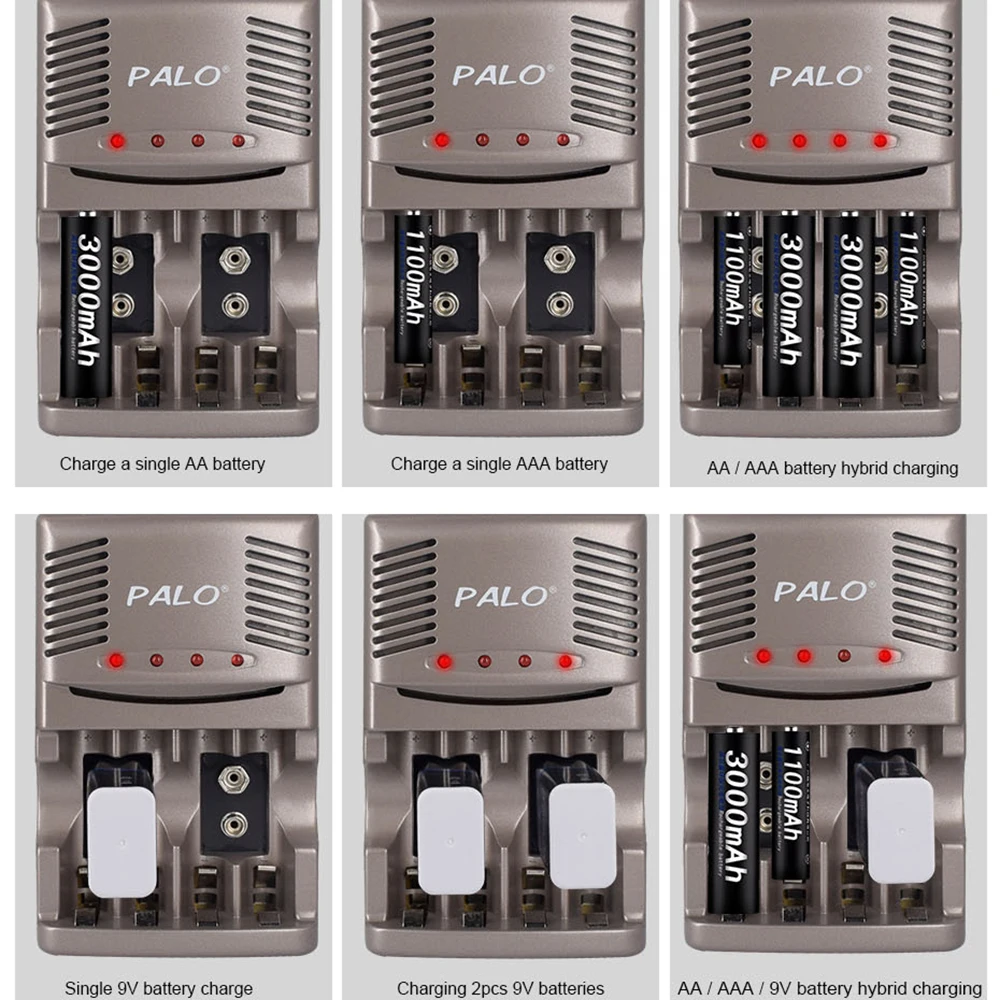 Palo v Ni-mh Bateria Recarregável 6f22 300mah v Baterias Tensão para Alarmes de Fumo Brinquedos Câmeras sem Fio Detector de Metais - Image 4
