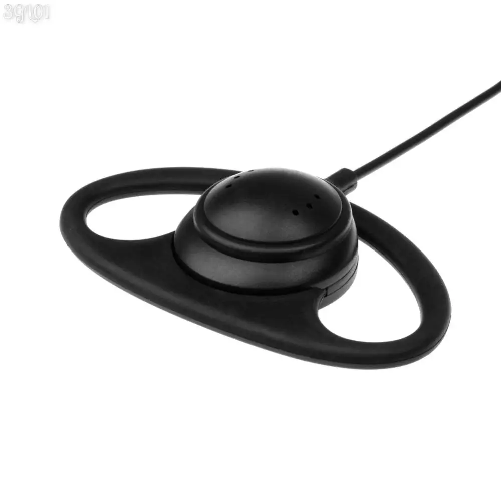 2 Pin Earpiece Headset with MIC PTT D-Shape Earphone Walkie Talkie Headset Multifunctional for Baofeng Kenwood Puxing TYT Radio