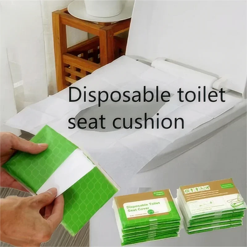 30/50/100PCS Disposable Toilet Seat Cover Travel Camping Hotel Bathroom Accessory Paper Waterproof Soluble