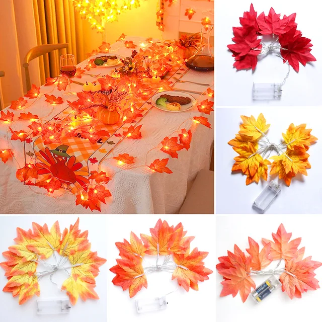 LED 시뮬레이션 단풍잎 조명 스트링