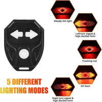 Enquêter arrière de vélo avec clignotant, aste par USB, télécommande sans fil, lumière iodée de sécurité à 5 modes pour vélo de route et VTT 3