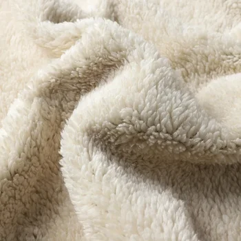 الرجال زائد المخملية بلوزات زمم هوديس الخريف الشتاء الوقوف طوق القطبية بلوزة من الصوف معطف الرجال سستة جيوب سترة 5