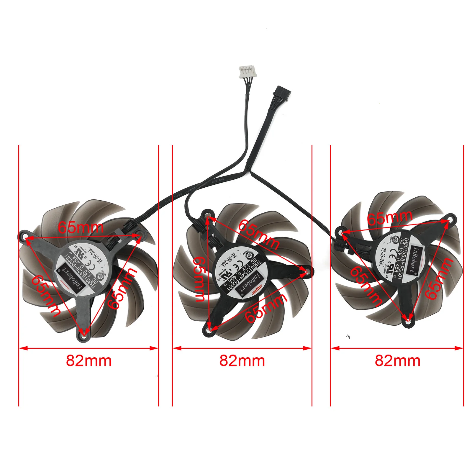 Substituição da Ventoinha para Palit Geforce Rtx 3060 ti 3070 3070ti 3080 3080ti Gamingpro oc Placa Gráfica Cooler 82 mm Novo - Imagem 3