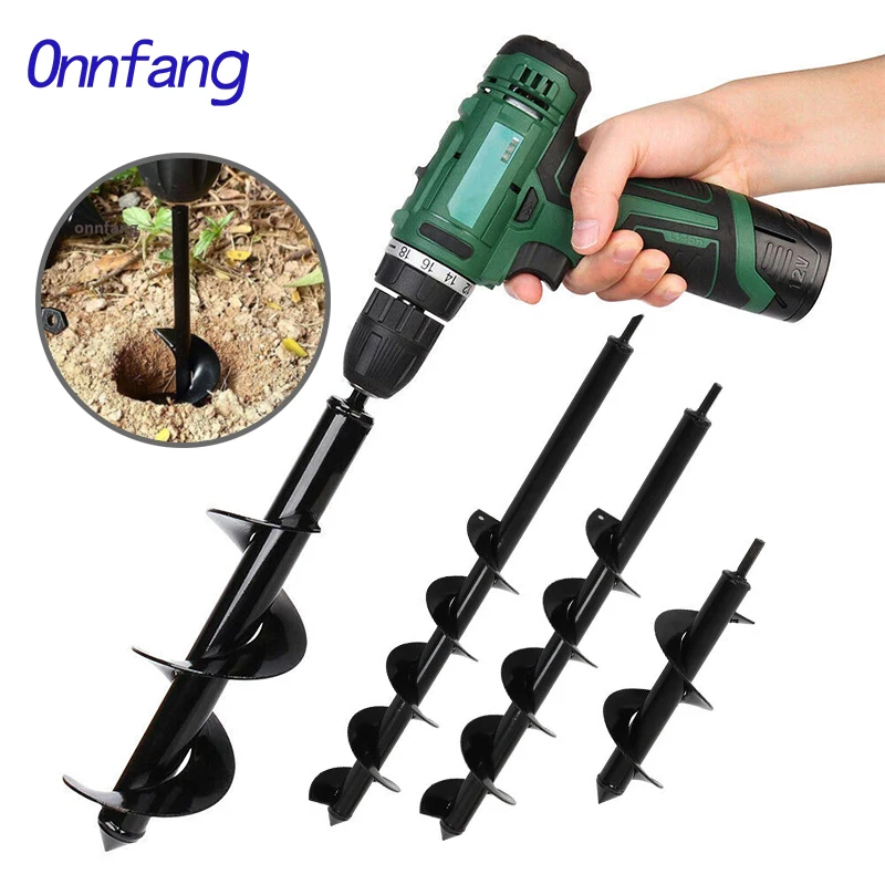 GardenPlanterDrillforceSpiralDrillBitFlowerBulbHexShaftAugerYardGardeningPlanting