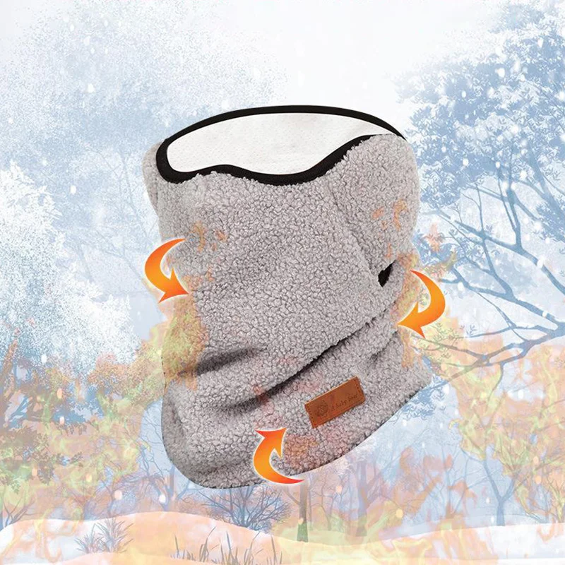 Women Winter Warm Mask Plush Thickened Neck Protection Face Cover Adjustable Outdoor Sport Cycling Windproof Ski Scarf Masks