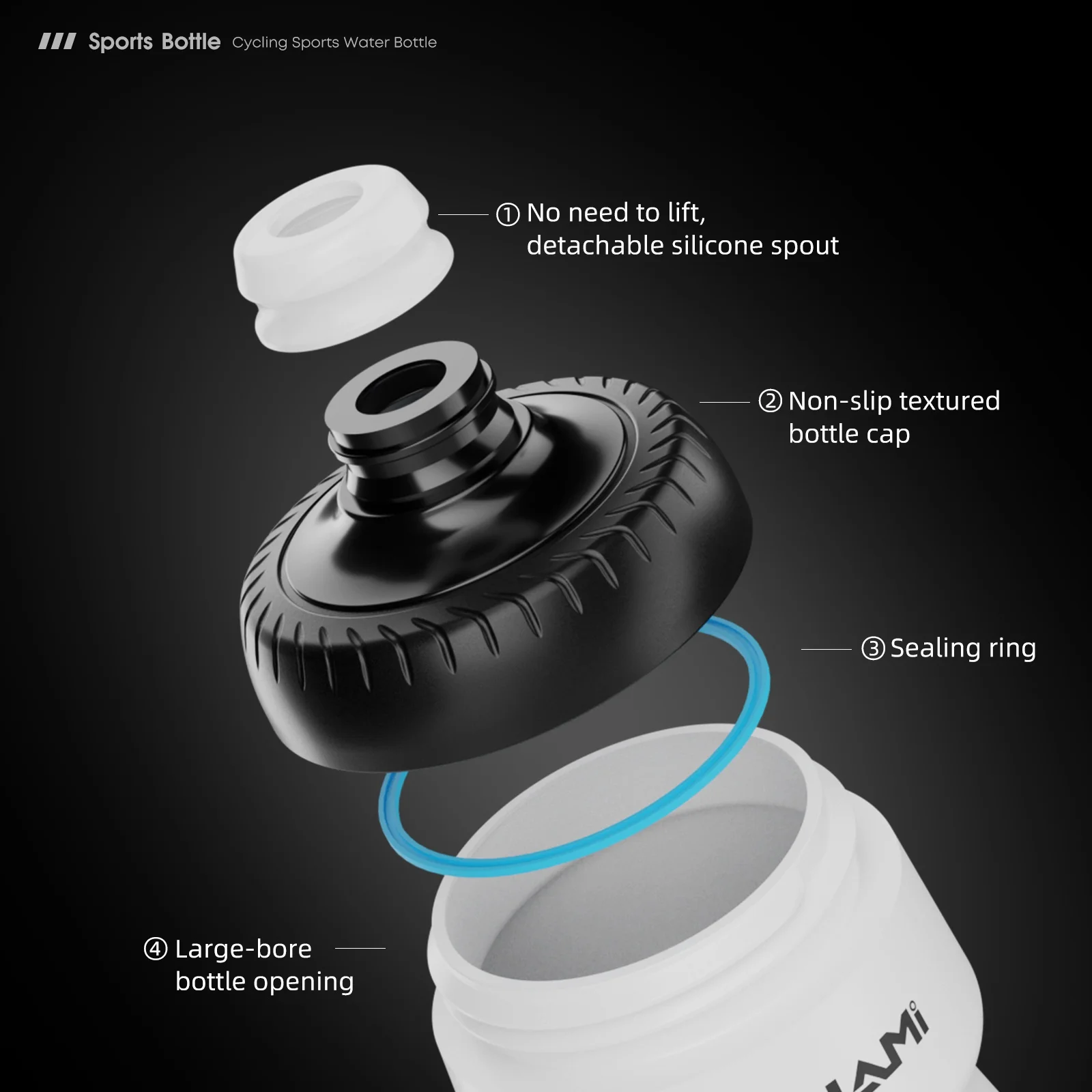 Ultra-Light Leak-Proof Squeezable Cycling Water Bottle, Taste-Free for Camping, Hiking, and Sports