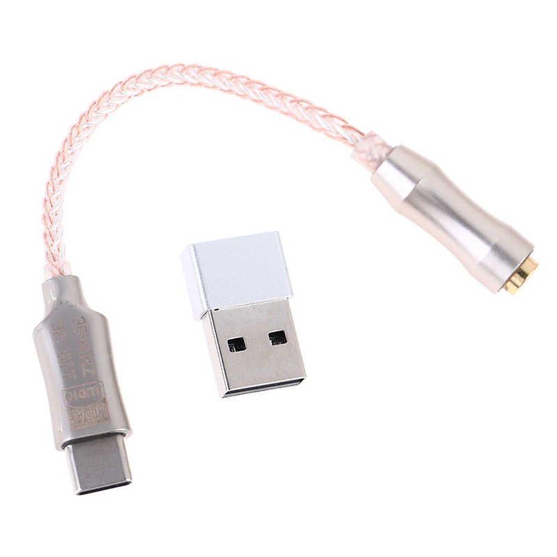 Earphone Amplifier Adapter USB Type C To 3.5mm DAC Amp Digital Decoder AUX Audio Cable Converter