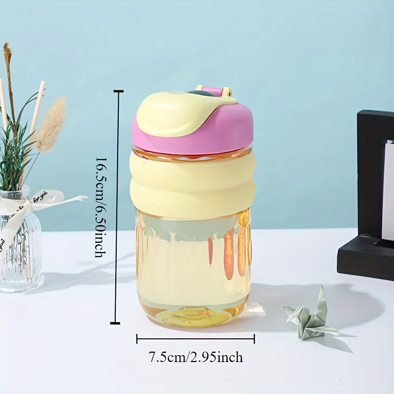 1PC Large Capacity Water Cup with Hanging Rope, Neutral Plastic Cup, Coffee Cup, Portable Plastic Cup, Travel Water Bottle