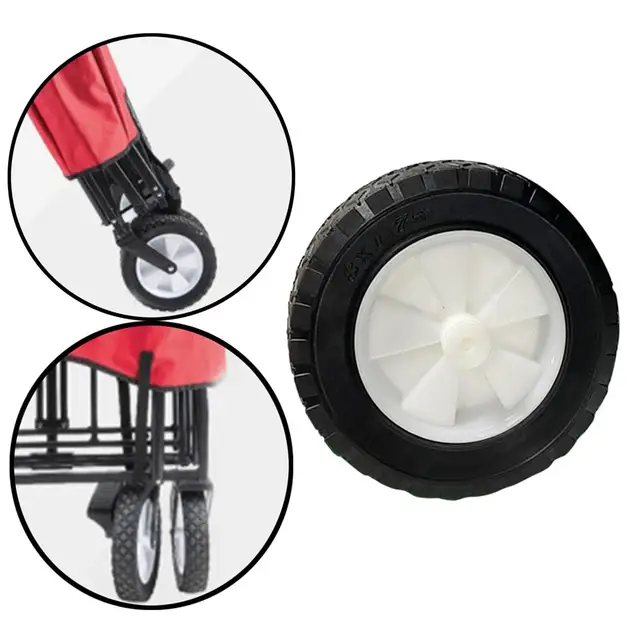 8 Hüvelykes Cserekerék A Kocsi Pázsit Kézi Teherautó Magas Minősítő Fűnyíró - Image 6