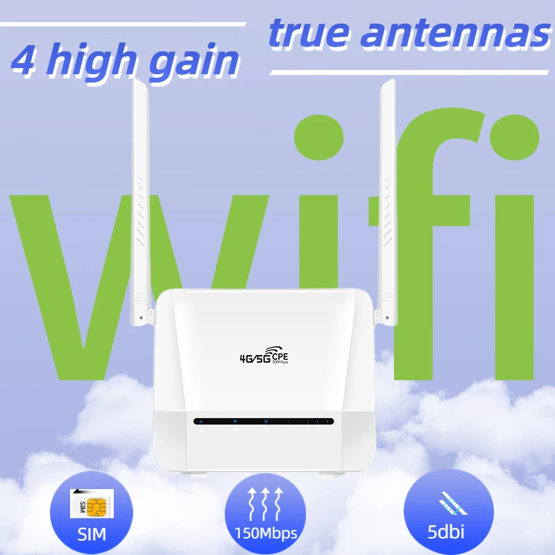 

150Mbps Network Card Wifi Router Wireless Router Modem Hotspot SIM Card Unlimited Dongle 4G With 4*5Dbi High Gain True Antennas