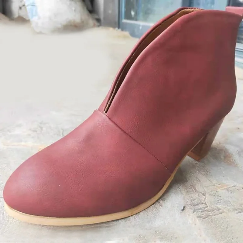 Autumn and Winter Women Boots New Style Pointed Short Boots Shu Chelsea Boots Anti Slip Womens Shoes Fashion Brown Long Boots