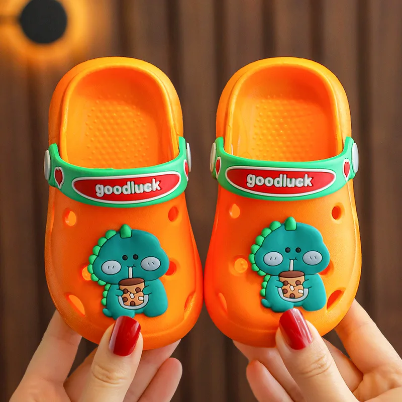 Dinosaur Kids Cute Beach Sandals for Kids Children Clog Garden Shoes for Boys Girls Children Non-Slip Home Washroom Slippers bata children's sandals Children's Shoes