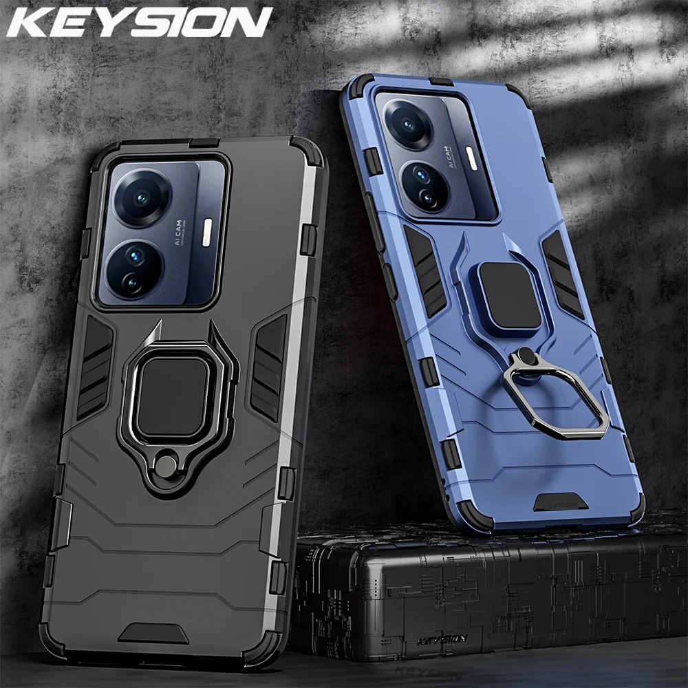 Keysion Shockproof Armor Case For Vivo T1 5g T1 Pro 5g India Y55 Y75 5g