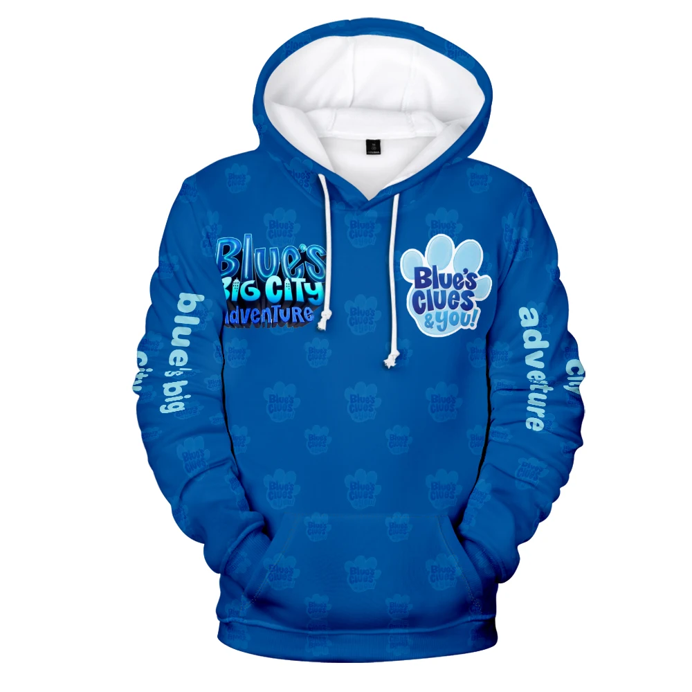 Blue's Big City Adventure Hoodie New Movie Unisex Long Sleeve Woman Man Hooded Sweatshirt Harajuku Streetwear 3D Clothes