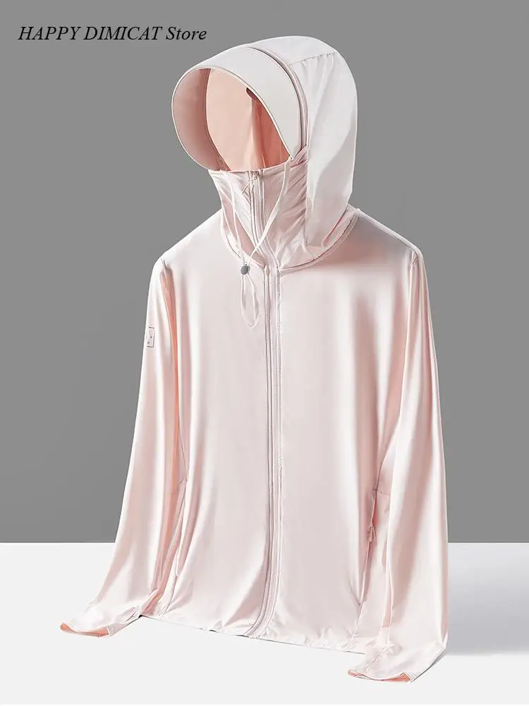

Hooded Windbreaker Casual Jackets 8XL Summer UPF 100+ UV Proof Skin Coats Men Breathable Light Thin Cool Nylon Sun Protection