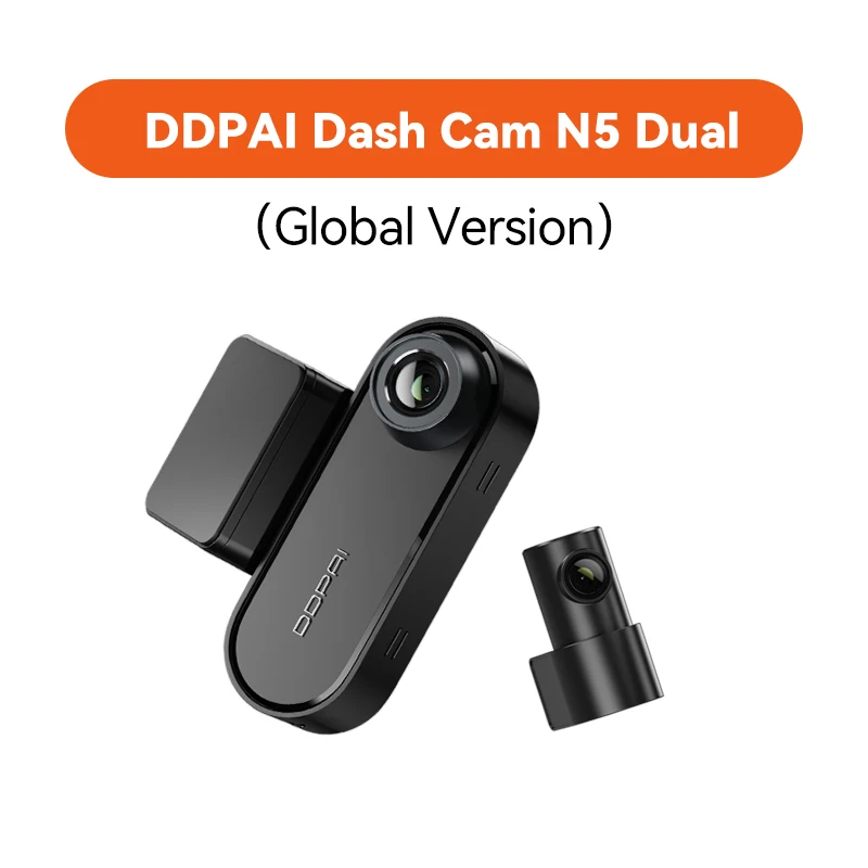 DDPAI 4K Dash Cam N5 Dual Front and Rear 4K Ultra HD Resolution AI Dash Camera NightVIS ADAS GPS Auto record