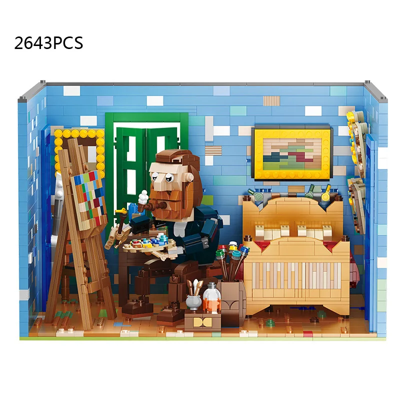 creative-world-celebrity-mini-block-van-gogh-studio-room-toys-collection-figures-moc-building-bricks-for-kids-adults-gifts