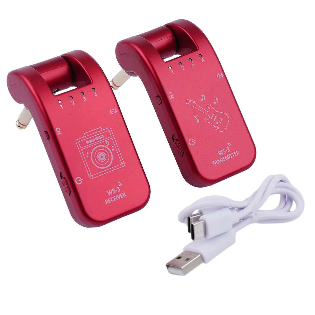 

Беспроводной гитарный передатчик, басовые электрические акустические гитары, батарея 3,7 в, 650 мАч, 30 м передача, Цифровая Задержка: <5 мс USB