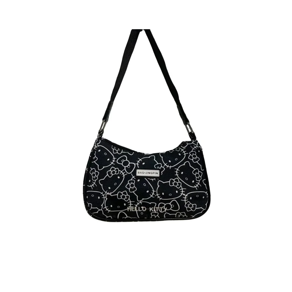 

2024 New Sanrio Hellokitty Messenger Bag Kt Cat Backpack Senior Girls Underarm Bag Trendy All-match One-shoulder Printed Bag