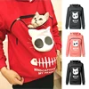 Sweatshirt Cat Lovers Hoodie Dropshipping Kangaroo Dog Pet Paw Pullovers Cuddle Pouch Sweatshirt Pocket Animal Ear Hooded Plus 1