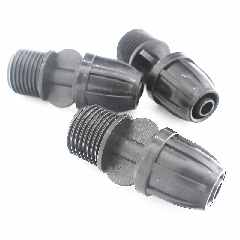 

1/2" Male Thread To 3/8" Lock Microtube Fitting Straight Connector Drip Watering Fittings Sprinkler Spraers Hose Accessory