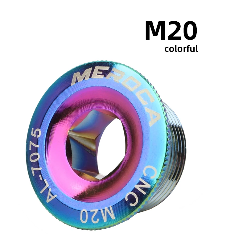 Bike Crank Bolt MEROCA MTB Hollowtech Crank Bolt M18 M19 M20 Mountain Bike Crank Cover Arm Bolt For IXF