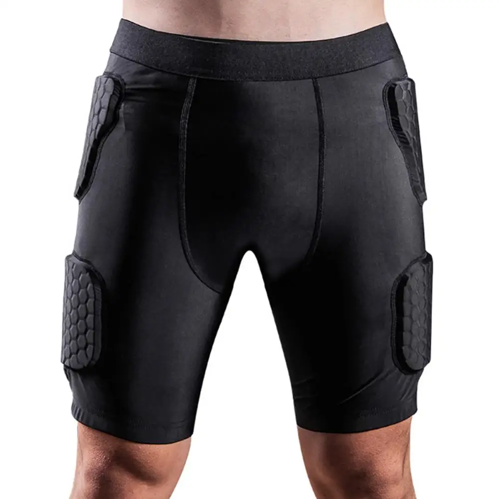 

Men's Honeycomb Goalkeeper Pants Pad Compression Shorts Sports Basketball Football Fitness Crash protective safety shorts