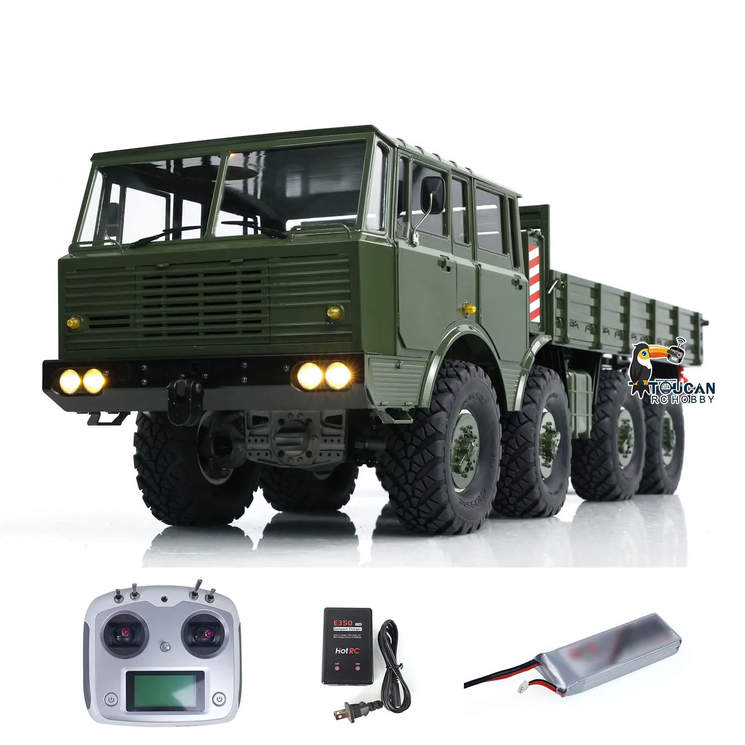 1/12 CROSSRC DC8 8X8 Electric RC RTR Off-road Military Truck Crawler Car Light Sound 2 Speed Transmission Ready to Run Vehicle 2