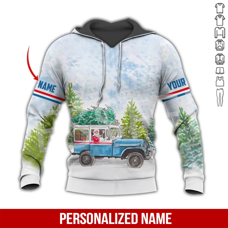 NewFashion Custom Name Cosplay Postal Worker Retro Tracksuit Streetwear 3DPrint Harajuku Casual Pullover Funny Jacket Hoodies 22