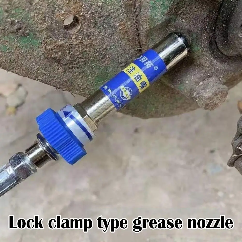 

Grease Coupler Lock Clamp Type Grease Nozzle Hose Kit Lock High-Pressure Coupling On Tool Connector Gun End Accessories Gre J4S3