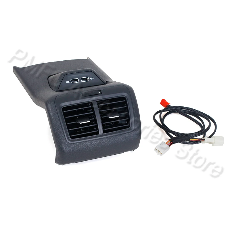 For VW Golf 7 MK7 2013- Air Outlet Rear Vent Trim Frame A/C Outlet Center Armrest With USB C Type-C 5GG 864 298B 82V