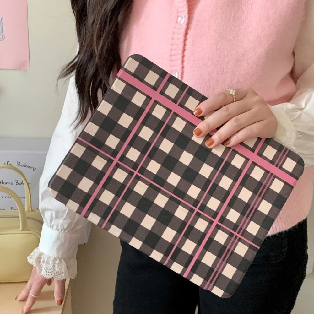 Minimalist Plaid Tablet Case For Apple iPad